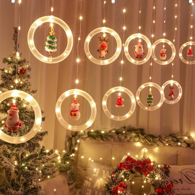 Luces Led Navideñas 10 Anillos y Figuras