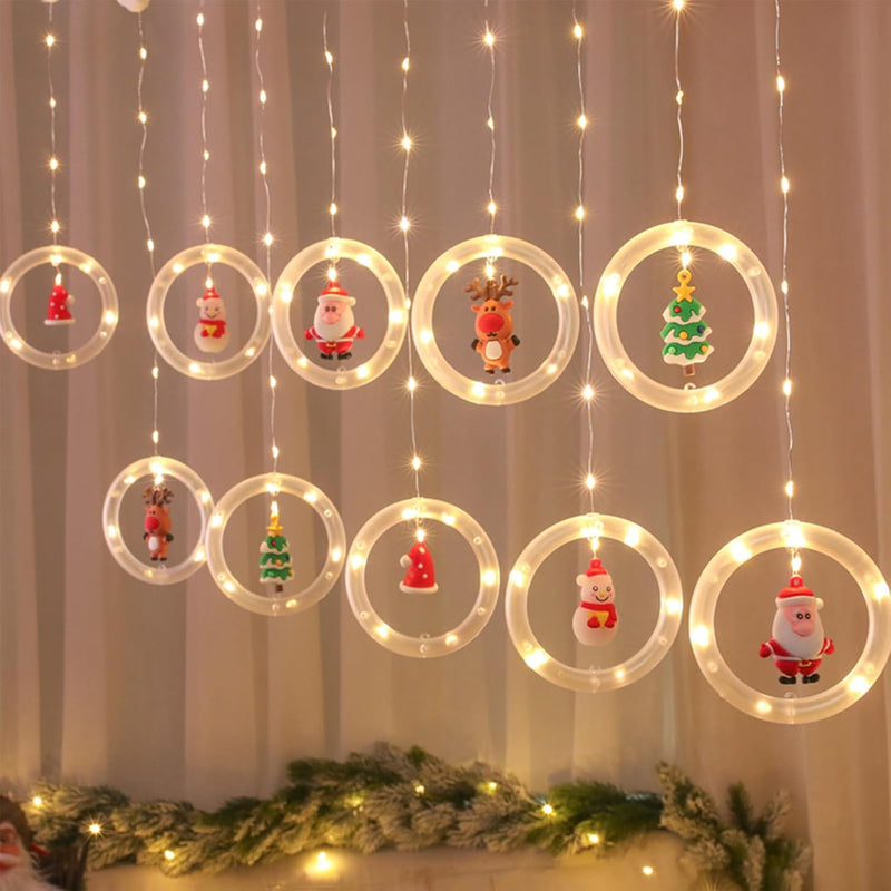 Luces Led Navideñas 10 Anillos y Figuras