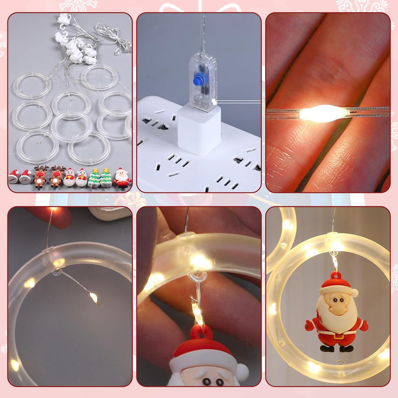 Luces Led Navideñas 10 Anillos y Figuras