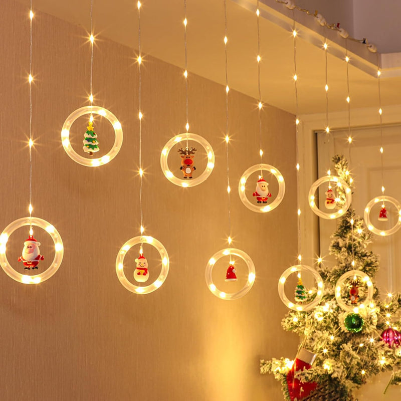 Luces Led Navideñas 10 Anillos y Figuras